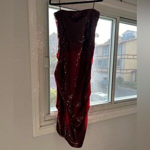 Burgundy/ deep red dress